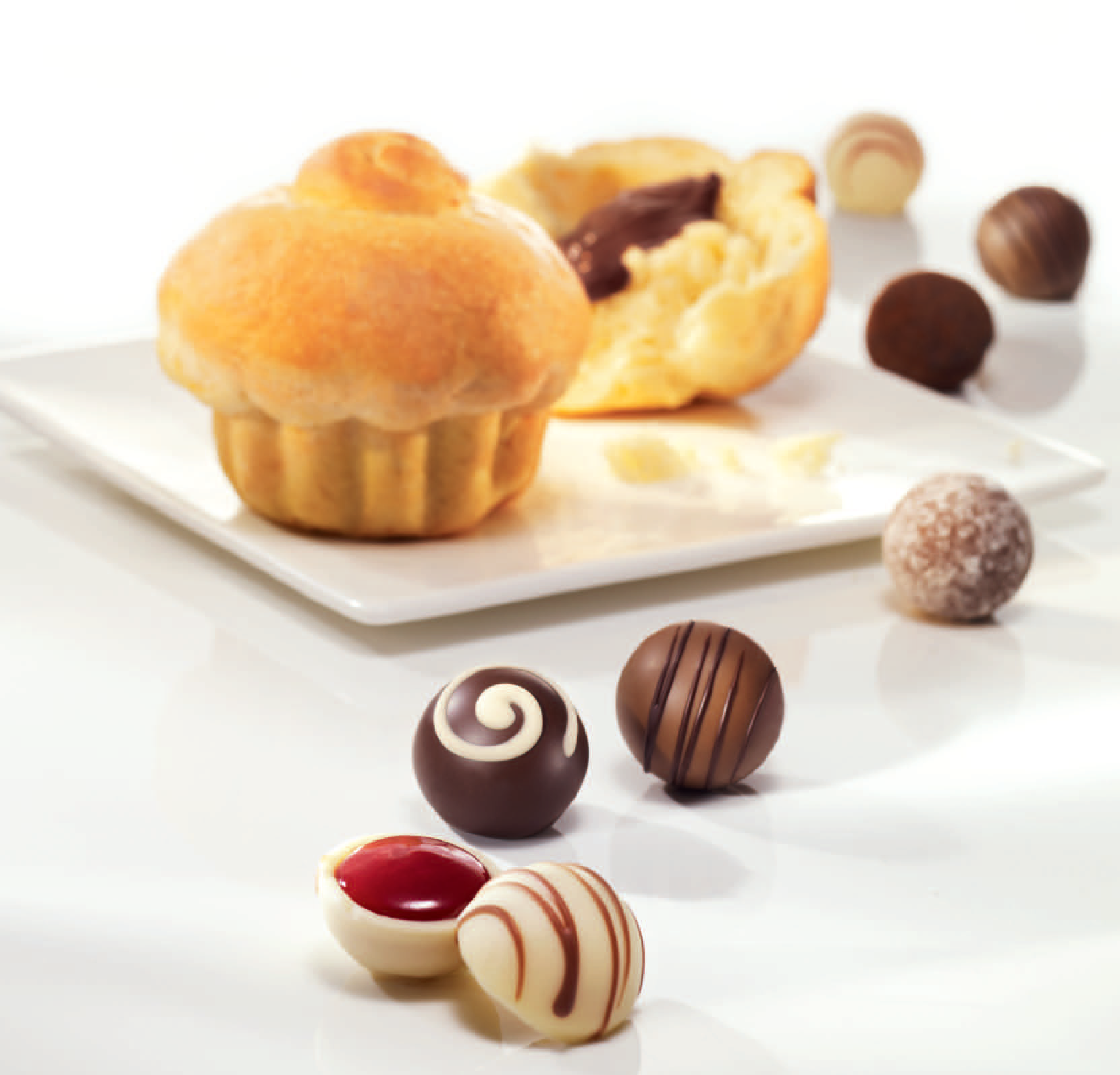 Fillings for pralines and muffins